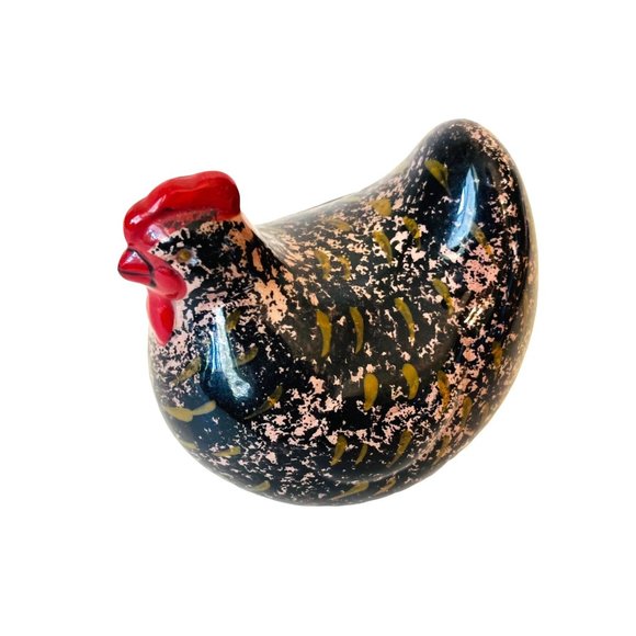Ceramic Prairie Chicken Hand Painted 4" T 5" L 3.75" W - Picture 2 of 6